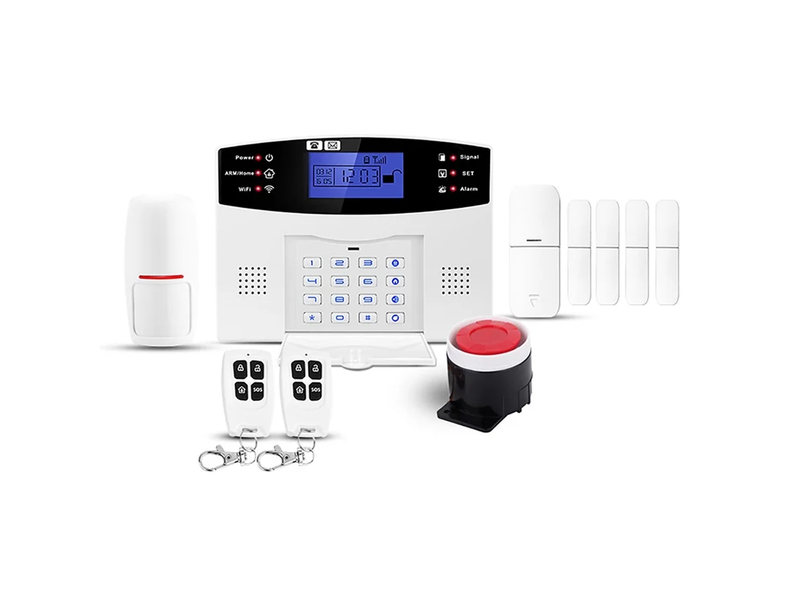 Kit de alarma de seguridad inalámbrica para el hogar con Wifi GSM y 8 controles remotos
