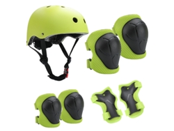 (verde) Kit De Equipo De Protección Para Niños, Que Incluye Casco, Rodilleras, Coderas Y Muñequeras, Adecuado Para Actividades Al Aire Libre.