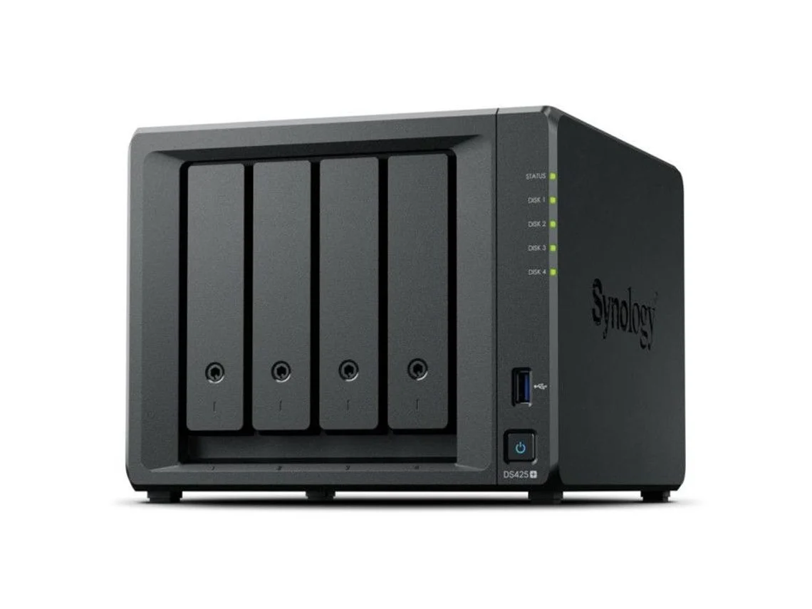 Servidor NAS Synology DS425 de 4 bahías y 2 GB de RAM DDR4, Intel Celeron J4125