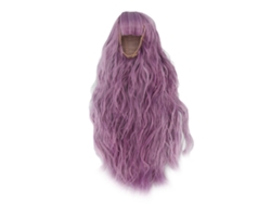 Peluca Larga Ondulada Para Muñeca De 8,3 A 9,4 Pulgadas, Hecha Con Hilo Morado Resistente Al Calor.