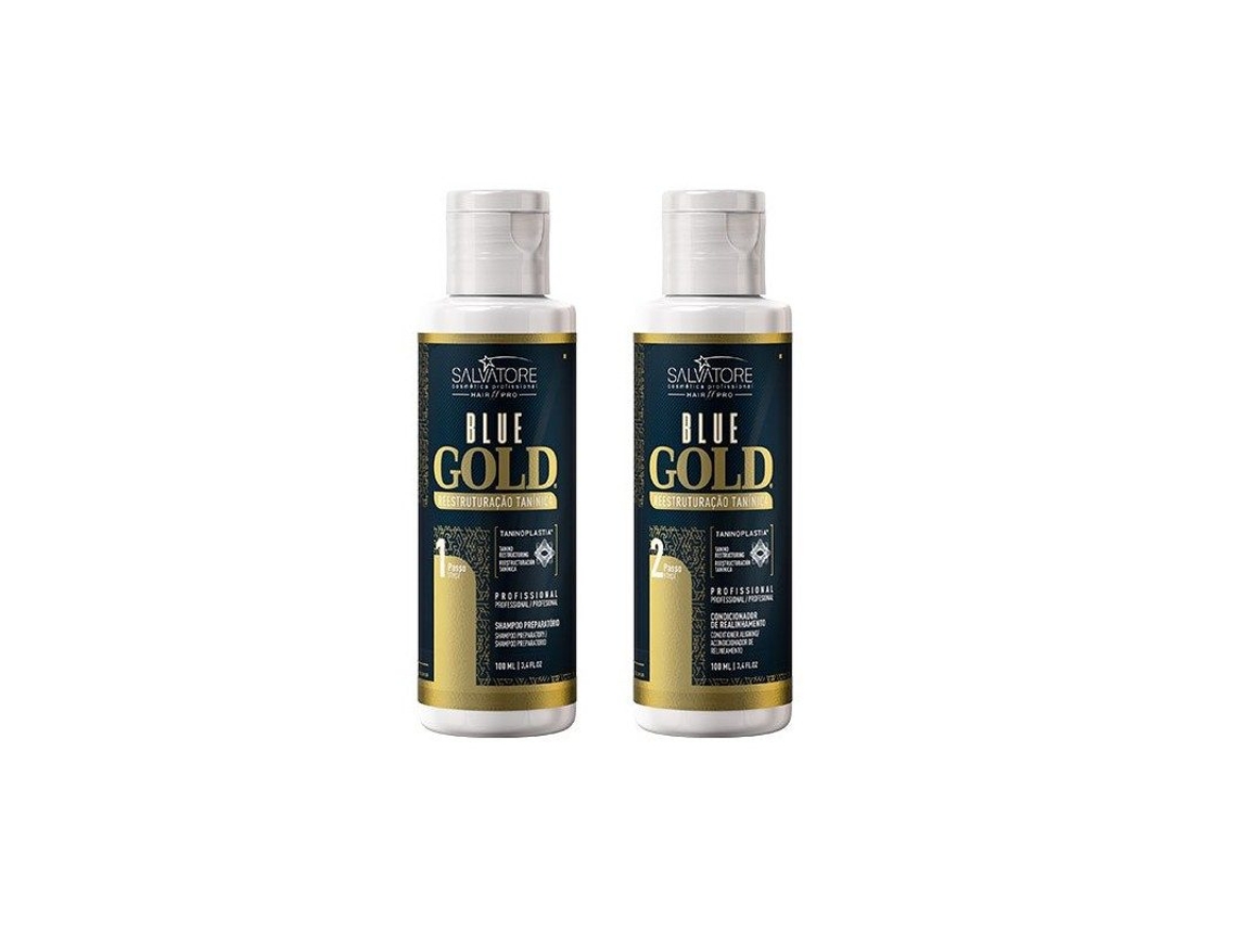 Salvatore Mini Kit Alisado Blue Gold 2x100ml