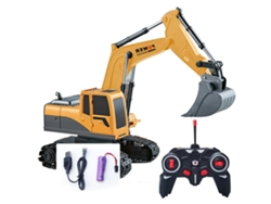 Brinquedo De Escavadora Rc Com Braço Flexível E Trilho Mais Espesso Para Crianças Brincar Ao Ar Livre