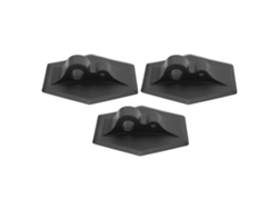 Soporte De Hebilla De Cuerda Para Bote De 3 Piezas Con 2 Orificios Hexagonales Para Accesorios De Botes Inflables, Kayaks Y Canoas - Negro