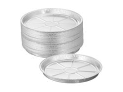 Relaxdays Bandeja Aluminio, Pack De 50, 2,5 X 27,5 Cm, Envases Barbacoa Redondos, Recipiente Recogegotas Bbq, Plateado