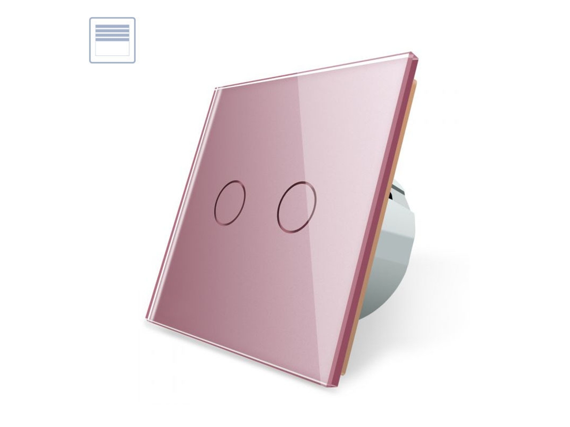 Controlador LEDBOX de persianas táctil, frontal rosa