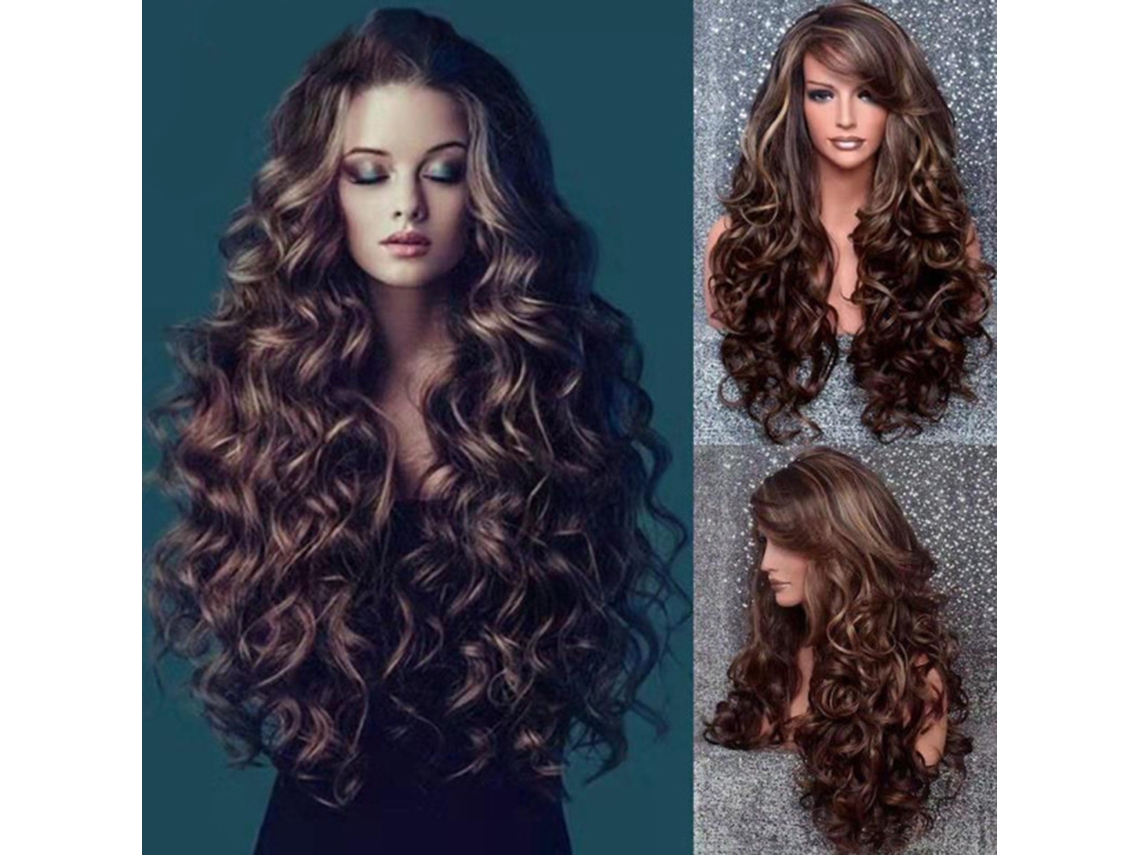 Extensiones De Pelo Clip In Cabello Largo Rizado Sexy Extensión De Pelo Sintético Peluca