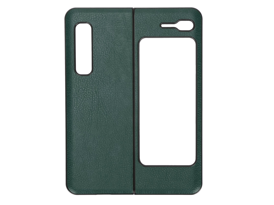 Capa De Couro Para Samsung Galaxy Z Fold I/w20 Tela Dobrável Proteger Contra Danos Verde