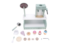 Cafetera De Juguete De Madera Para Niños, Juego De Rol Con Accesorios.
