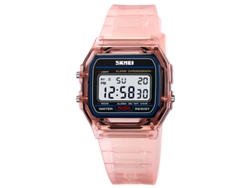 Reloj deportivo casual con cronógrafo digital para mujer con correa de TPU moderna, reloj de pulsera impermeable para mujer con alarma.