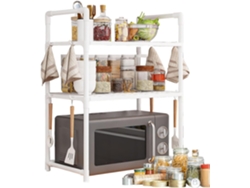 Soporte para horno microondas, multifuncional, doble capa, blanco, Tommy01
