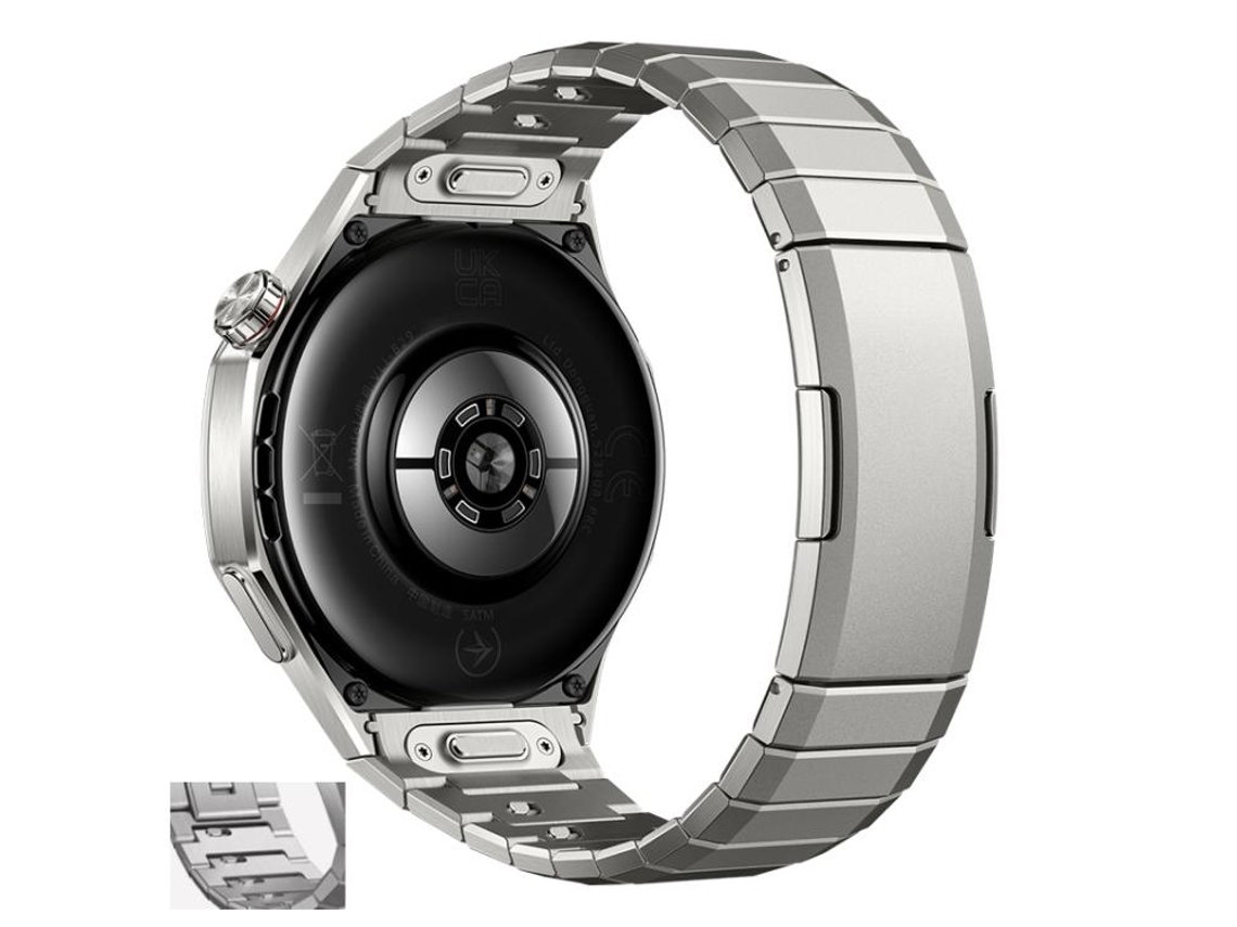 Bracelete Para Huawei Watch Gt 5 Pro - Liga De Titânio - Deslizamento Lateral - Liberação Rápida Cor Titânio