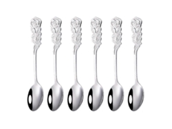 Juego de 12 cucharillas creativas de acero inoxidable para uso en la cocina.