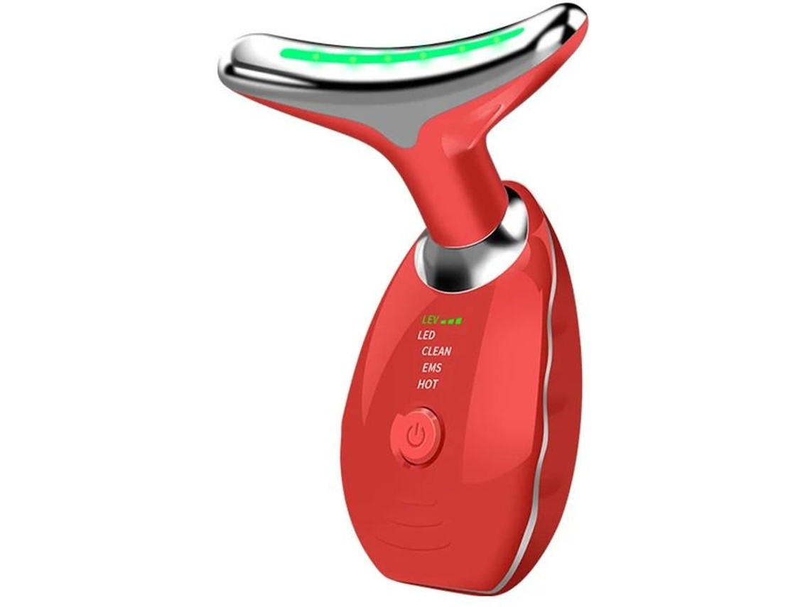 Masajeador Facial Portátil Herramienta Multifuncional De Cuidados De La Piel Masajeador Facial Y Cuello Dispositivo De Belleza Led De 7 Yizhood