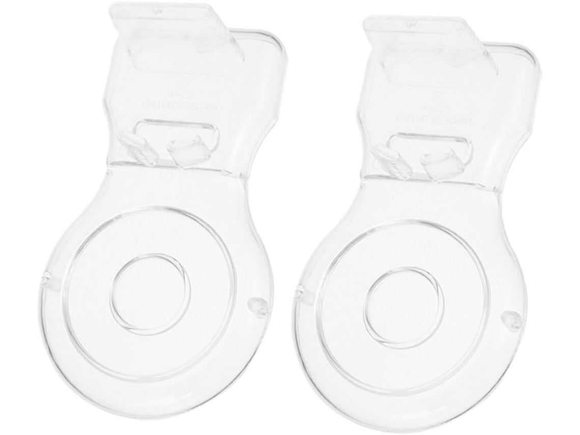 Juego de soportes compactos transparentes de 2 piezas para cocina o sala de estar.
