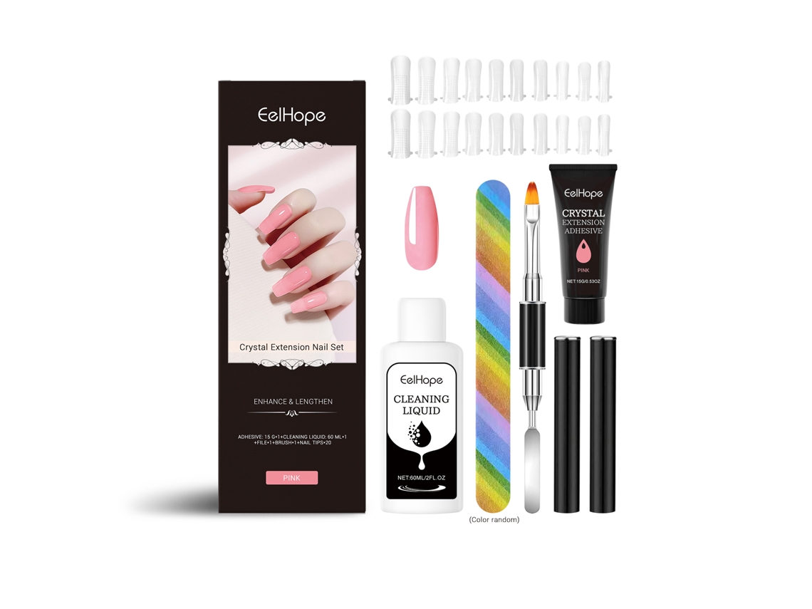 Kit de extensión de uñas acrílicas rosas 04 para uñas artificiales