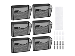 Juego de organizadores de pared Tekmaquinas con 6 portadocumentos metálicos