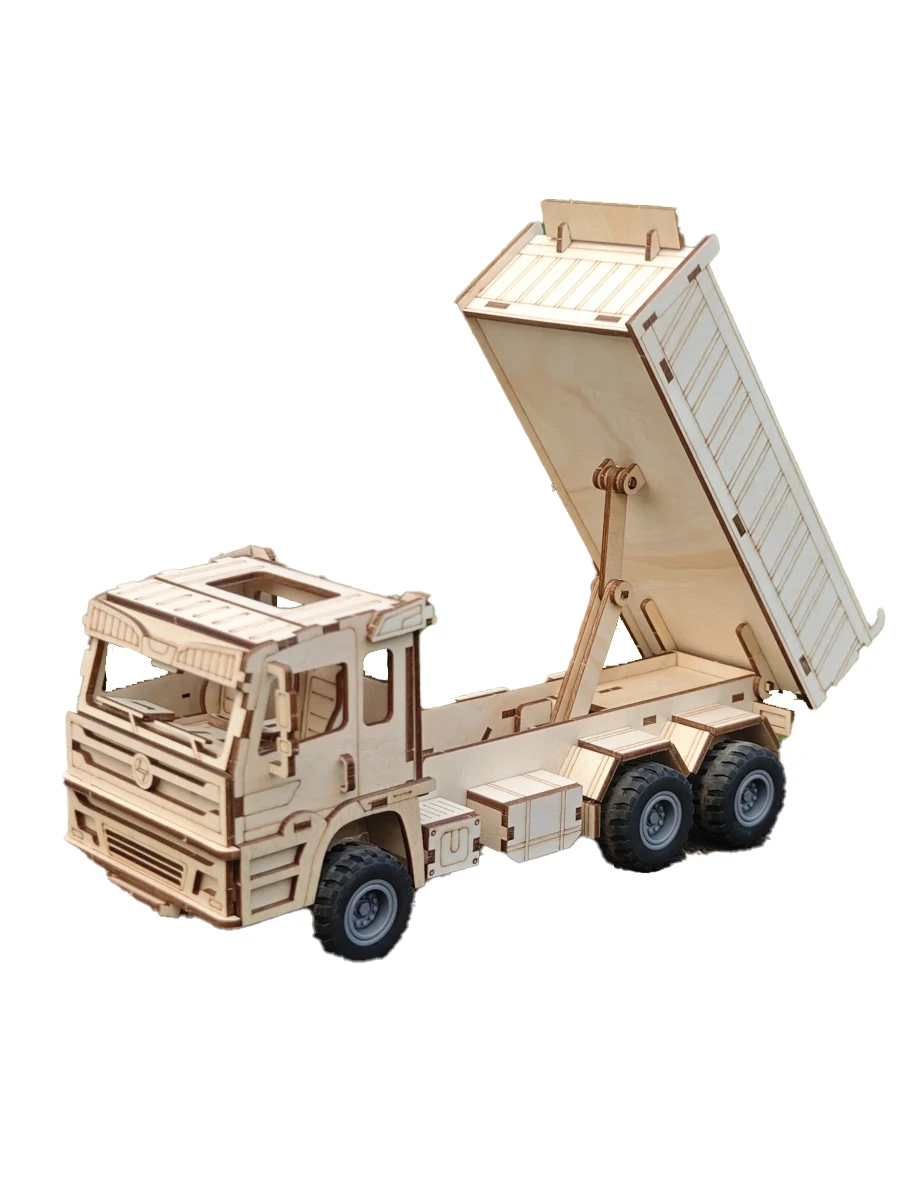 Juego De Rompecabezas De Madera 3d De Camión Pesado Para Armar Uno Mismo: Un Regalo Educativo Y Divertido.