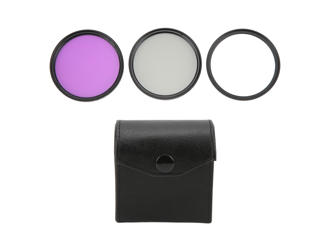 Kit De Filtros De Lente Multicapa 3 Piezas Uv Cpl Fld Para Cámara Digital Accesorios 55mm