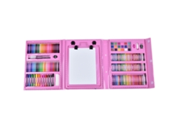 176 piezas de lápices de colores, pasteles, óleo, rotuladores de acuarela, arte rosa