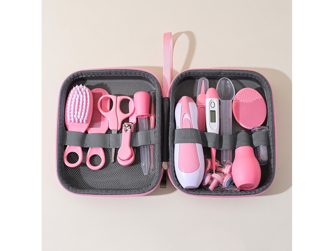 Kit De Cuidados 20 Em 1 Para Bebé,inclui Escova, Pente, Corta-unhas, Aspirador Nasal Rosa Hexinyigjly