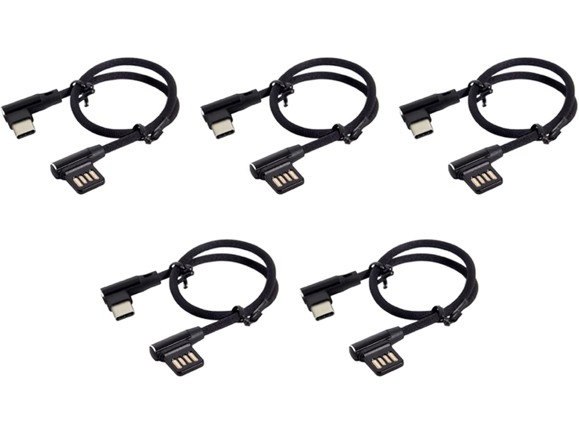5x Usb-c 3.1 Tipo-c Ángulo De Izquierda A Derecha Usb 2.0 Datos 90 Grados Tablet Y Teléfono 15cm
