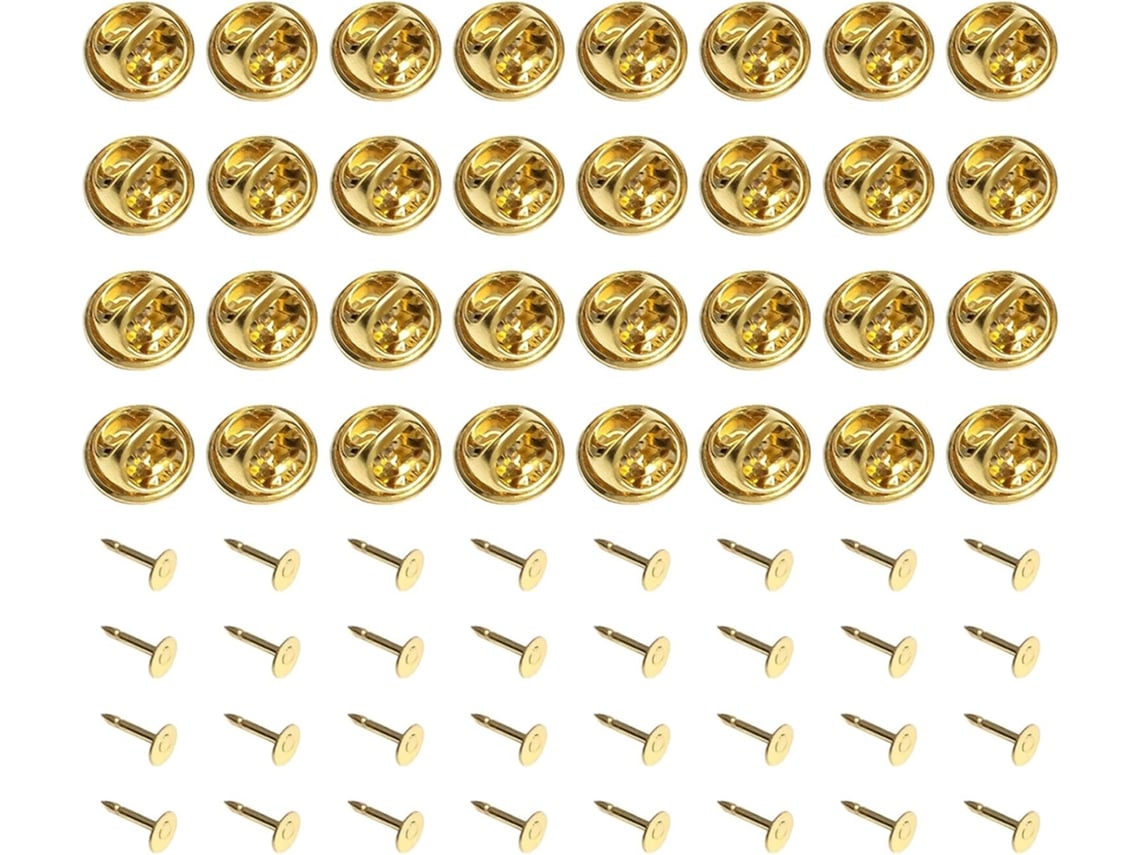 200 Alfinetes De Segurança Banhados A Ouro, Suportes De Alfinete De Metal