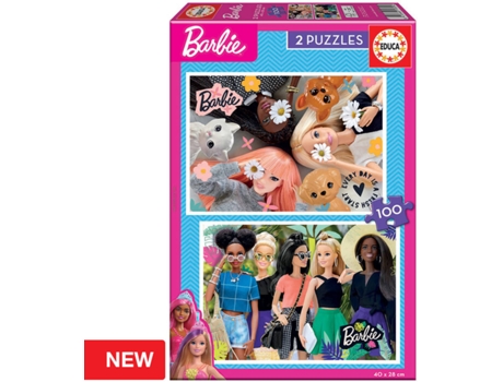 Puzzle EDUCA 2x Puzzle 100 Barbie (Edad Mínima: 3 Años - 200 Piezas)