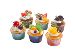 6 Piezas De Cupcakes Artificiales De Simulación, Accesorios Decorativos Para Fotografía Y Decoración De Cocina