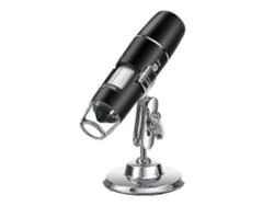 Microscopio digital inalámbrico, microscopio portátil con conexión Wi-Fi, aumento de 50x a 1000x, soporte ajustable y cámara HD USB.