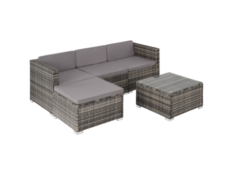 Conjunto De Ratán Lignano TECTAKE