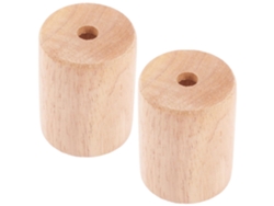 Base De Madeira Maciça Para Candeeiro De Mesa E27, Conjunto De 2, Base Redonda E Quadrada.