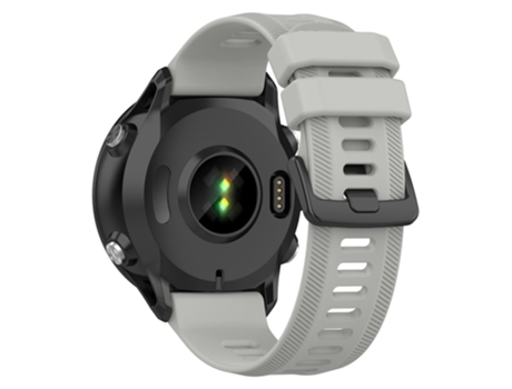 Correa de Silicona 22mm diseño de sarga hebilla negra para Garmin Forerunner 955/Forerunner 935/Descent G1 - canoso