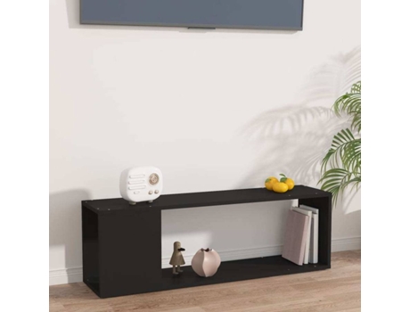 Mueble para la televisión VIDAXL Negro Madera contrachapada (100x24x32 cm)