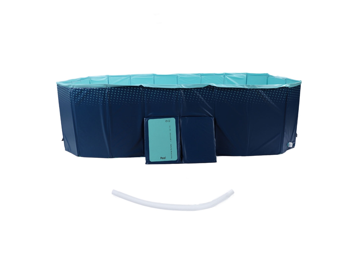 Piscina plegable no inflable, gruesa y resistente al desgaste, portátil, para exteriores, para niños y perros, 2,1 m/6,9 pies