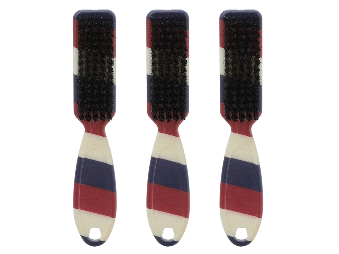 3pcs Brocha De Estilo Y Limpieza Suave Para Barba Fade Con Mango Ergonómico Y Material Abs Resistente