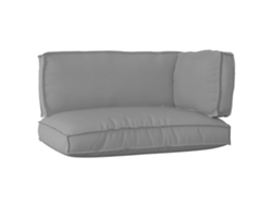 Conjunto 3 De Cojines De Pallets  Vidaxl Gris Poliéster Estándar