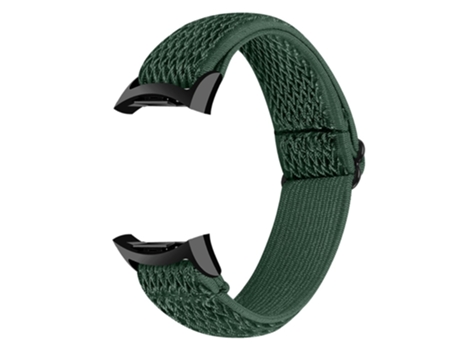 Correa de nailon tejido ajustable para Samsung Gear Fit2 SM-R360 - verde intenso