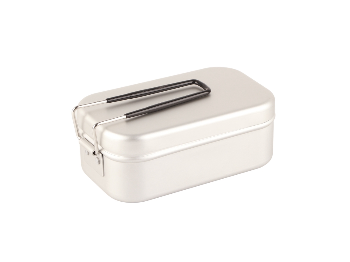 Fiambrera De Aluminio Con Asa Plegable, Portátil, De Acero Inoxidable, Ligera, De 800 Ml, Ideal Para Picnics, Acampadas Y Para Cocinar.