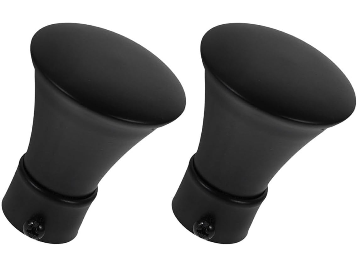 Ponteiras De Ferro Preto Para Varão De Cortina, 22 Mm, 2 Peças, Acessórios Decorativos Para Janelas