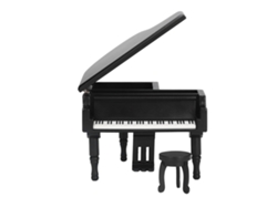 2026-caja De Música En Forma De Piano De Madera Simulación Adorno Regalo Para Navidad Cumpleaños San Valentín Negro