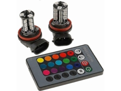 Juego de 2 faros antiniebla RGB H8/H11 con mando a distancia.