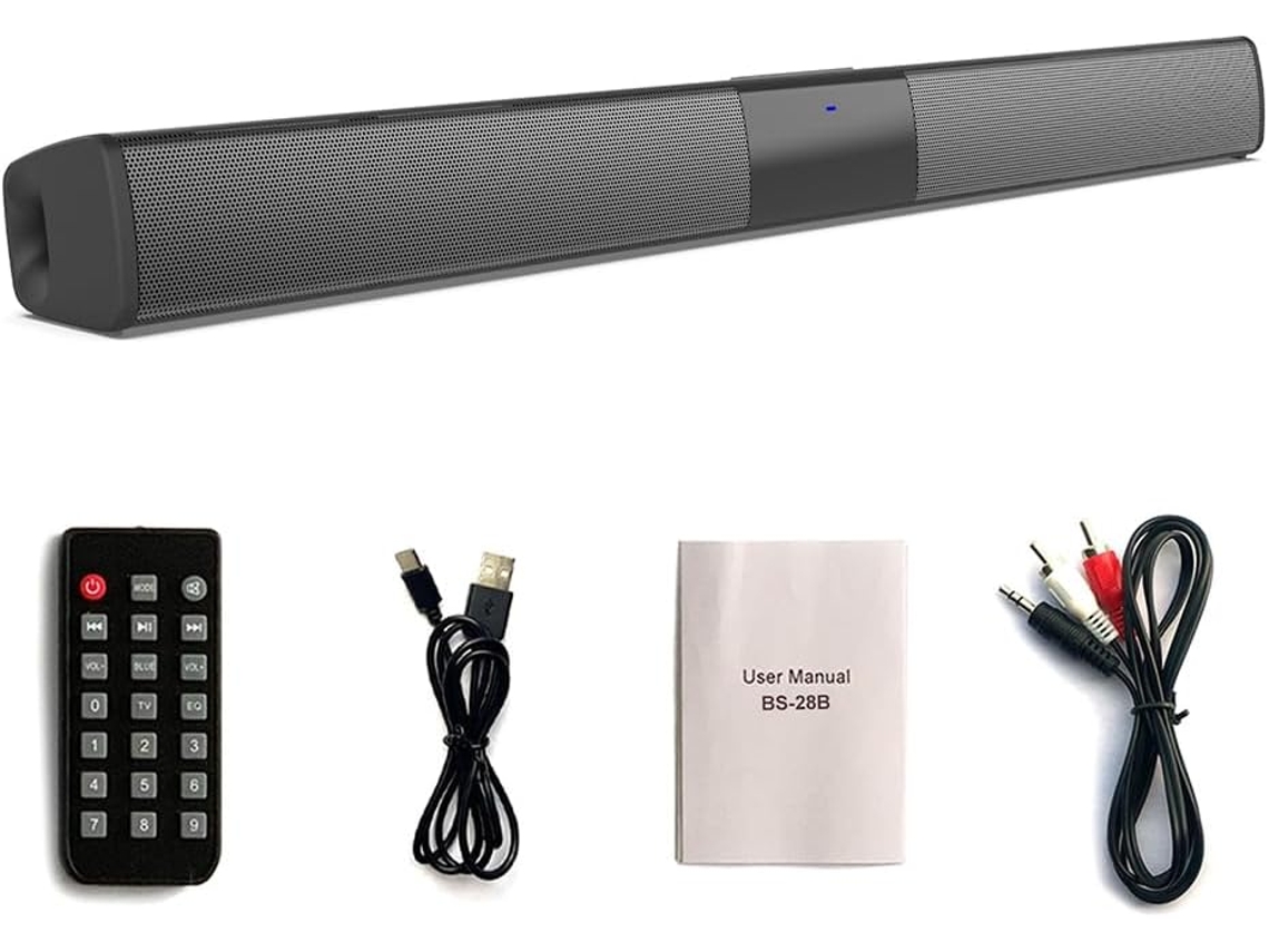 Barra De Sonido Bluetooth Bs-28b, Altavoz Multifuncional De Escritorio Inalámbrico