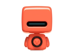 Altavoz Bluetooth Portátil Con Un Bonito Diseño De Robot Y Micrófono Integrado, Inalámbrico Inteligente, Color Naranja.