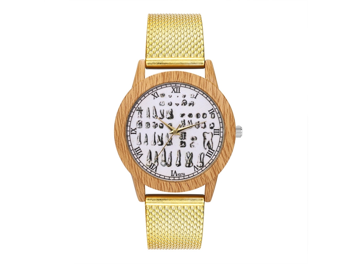 Relojes De Moda Unisex Para Hombre Y Mujer Reloj De Cuarzo Oro