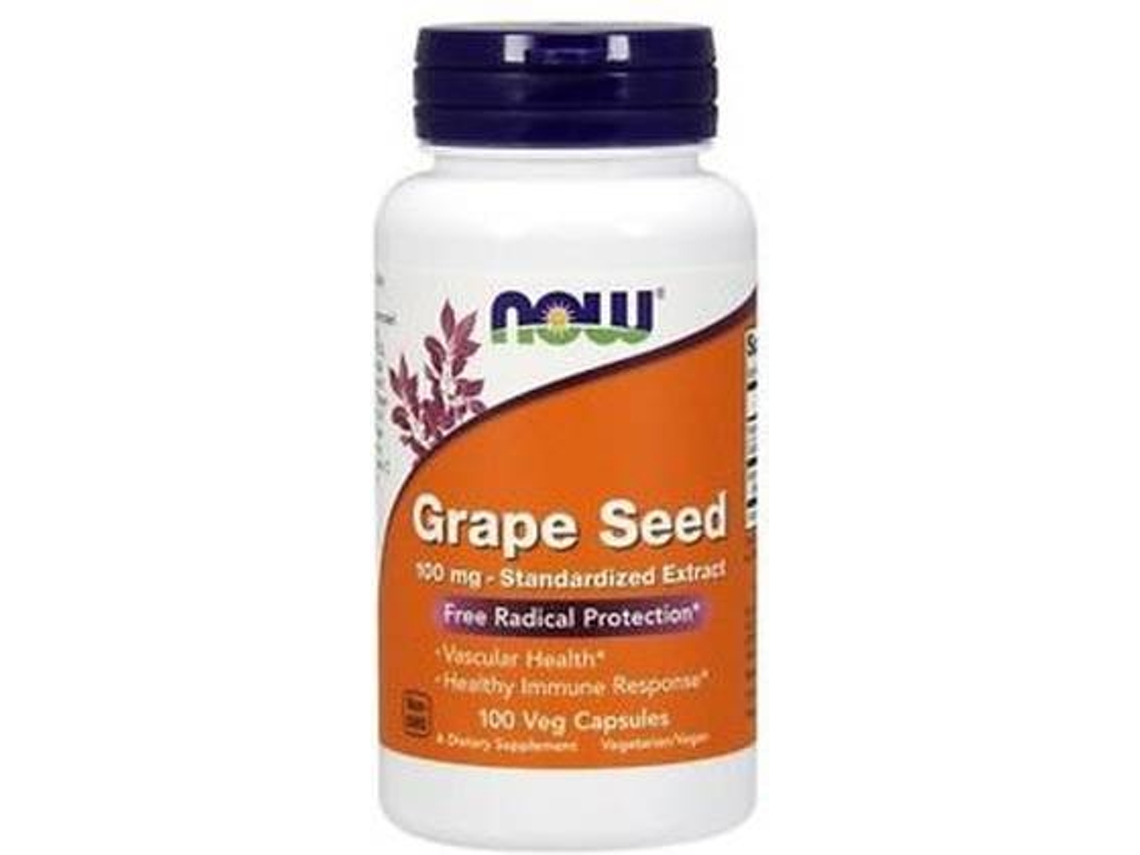 Complemento Alimentar NOW Sementes De Uva (100 cápsulas)