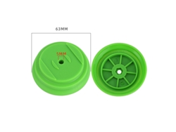 Kit 2 Tapas De Repuesto Para Carrete De Aparador, 63 Mm De Diámetro, Agujero De 5 Mm, Color Verde