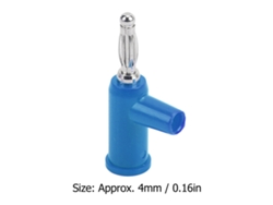 10 Piezas Conector Banana Sin Soldadura Abs Latón 4mm Azul Para Inversores Tornillo Abierto Lantern