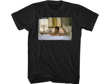 Camiseta Unisexo DEEPSTONE Bubble Bath Scarface Negro (XL)