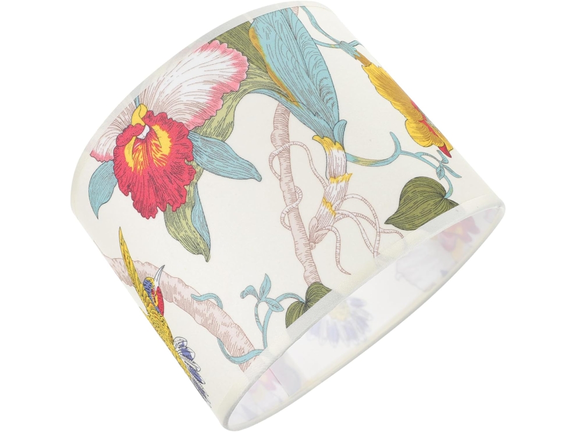 Lámpara Moderna De Tela Floral E27 Cm Para Sala De Estar