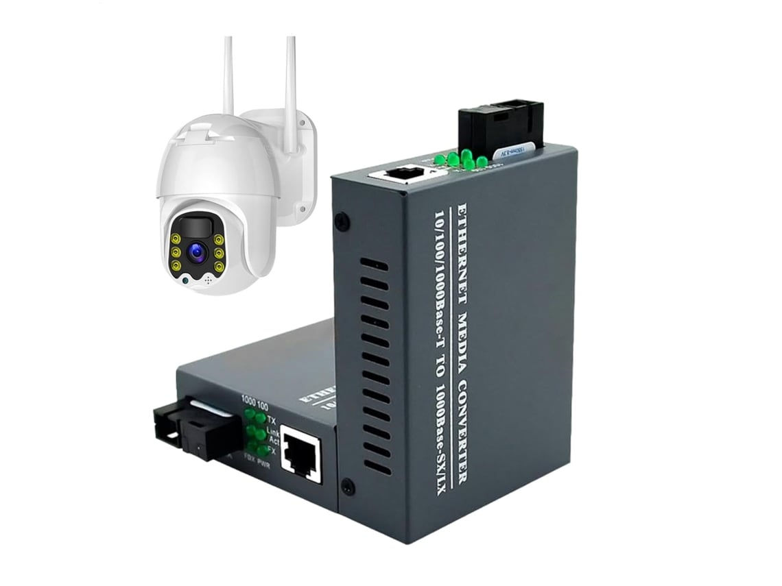 Convertidor Gigabit Monomodo 2 Piezas De Fibra Compacta 3 66x2 76x1 02
